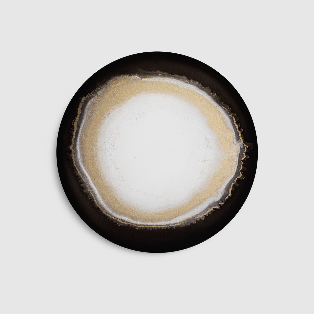 Sottopiatto Inchiostro Bianco nero oro - Decoro 100