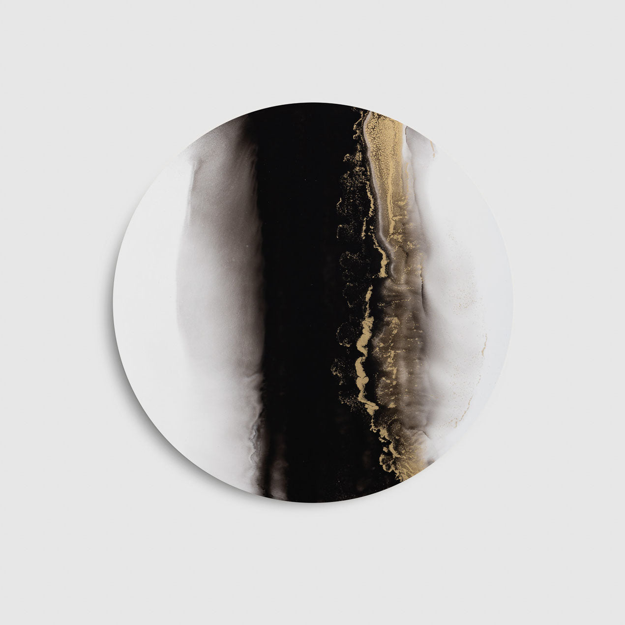 Sottopiatto Inchiostro Bianco nero oro - Decoro 50
