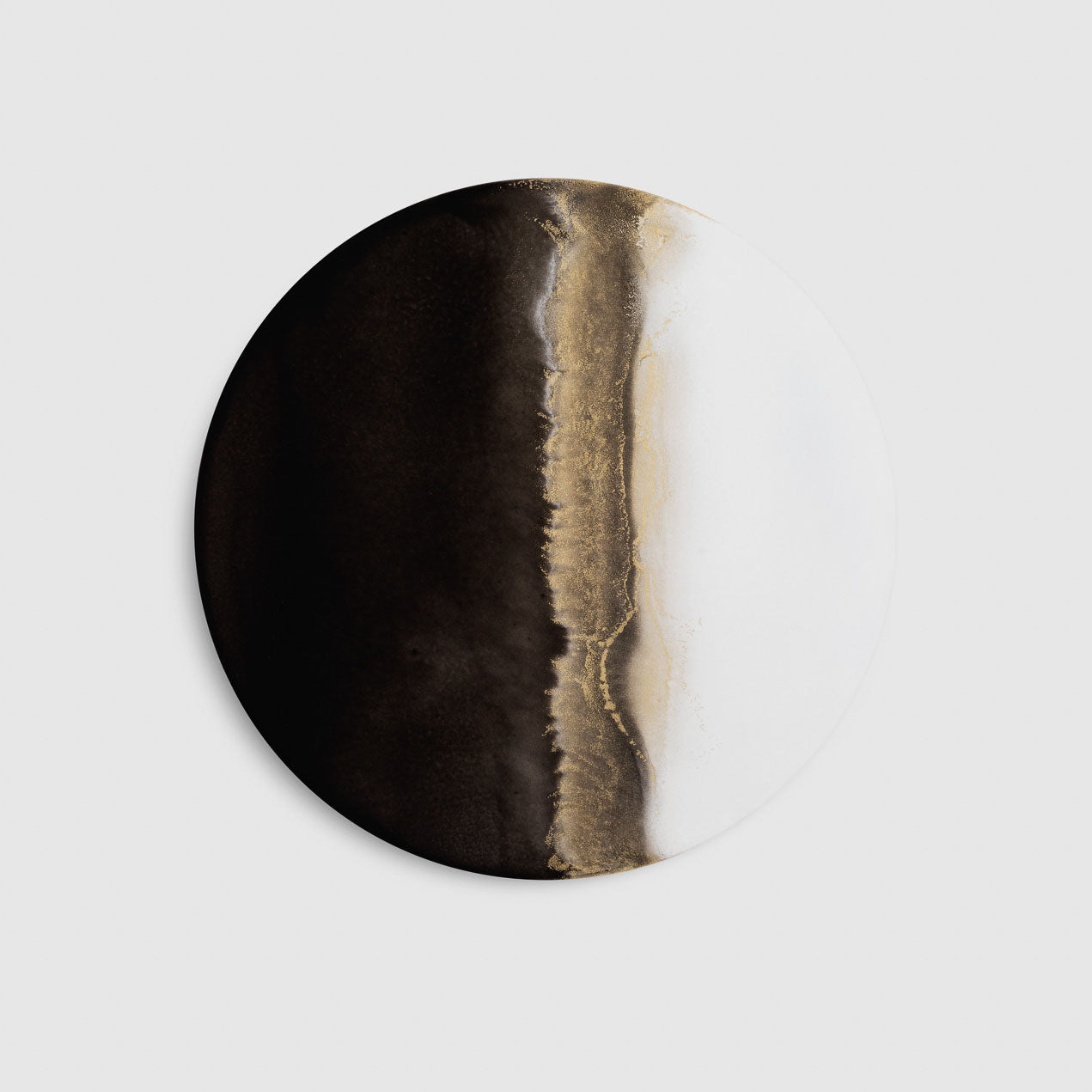 Sottopiatto Inchiostro Bianco nero oro - Decoro 70