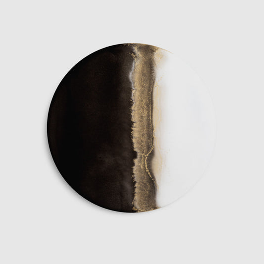 Sottopiatto Inchiostro Bianco nero oro - Decoro 70