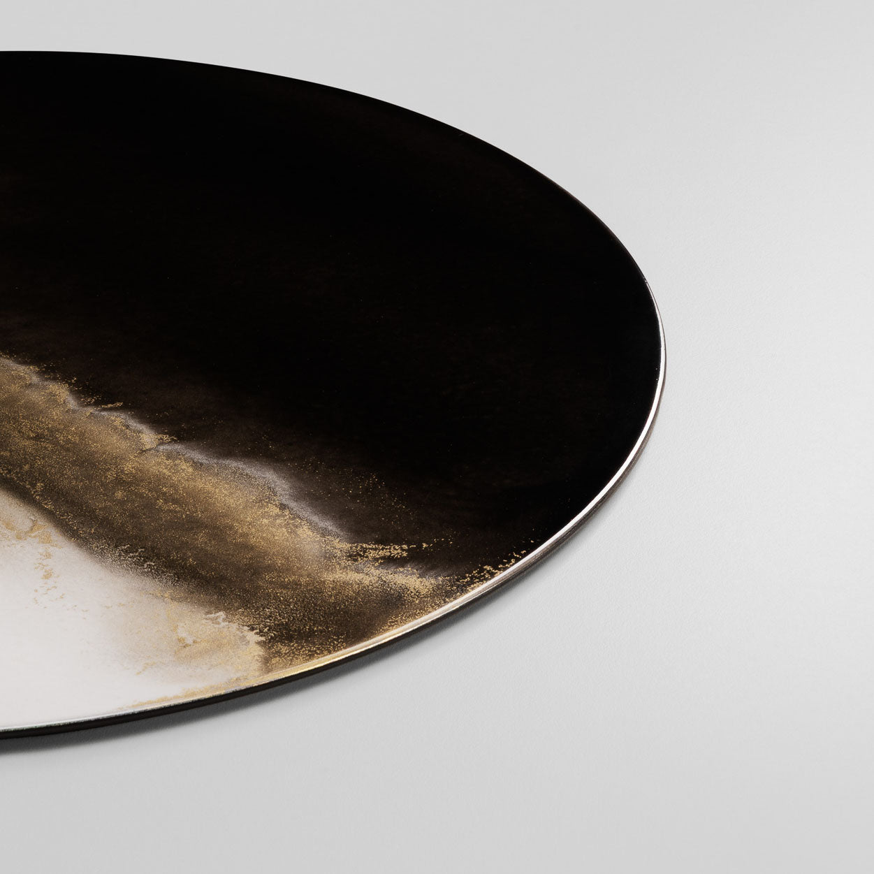 Sottopiatto Inchiostro Bianco nero oro - Decoro 70