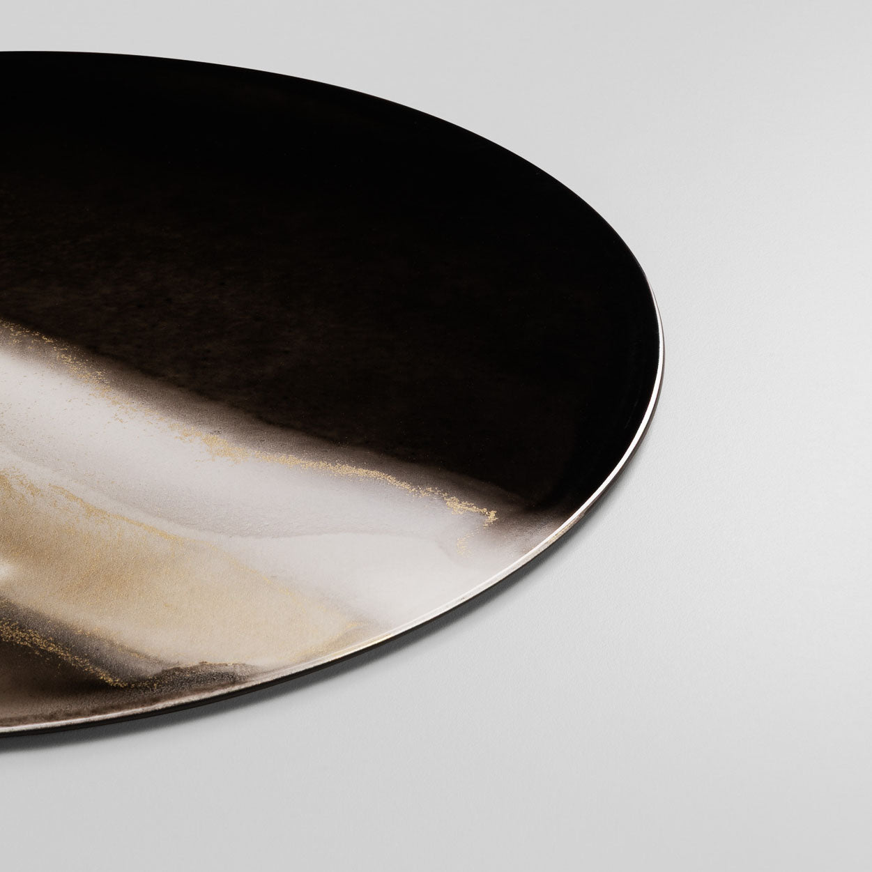 Sottopiatto Inchiostro Bianco nero oro - Decoro 90