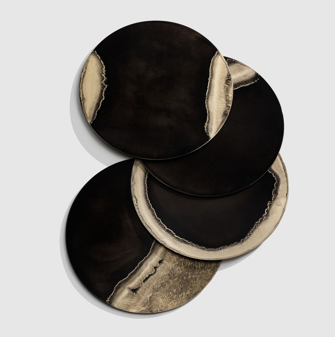 Sottopiatto Inchiostro Nero oro - Decoro 100