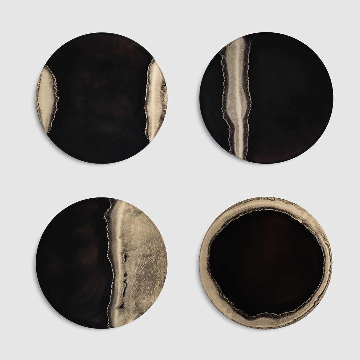 Sottopiatto Inchiostro Nero oro - Decoro 70